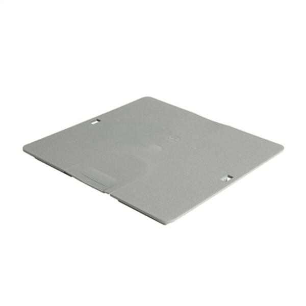 Couvercle piéton de regard d'eaux pluviales à clipser - 300 mm x 300 mm - PVC - Gris