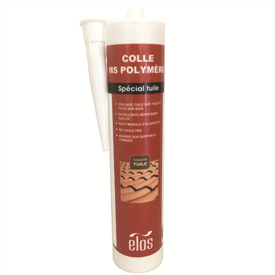 Mastic colle MS Polymère - Elos - Spécial tuiles - Couleur tuile - Cartouche de 290 ml
