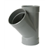 Culotte simple femelle-femelle Nicoll - Angle 45° - Diamètre 200 mm - PVC Gris