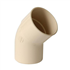 Coude cylindrique mâle-femelle Nicoll pour tube de descente - Angle  45° - Diamètre 80mm - Techtan Sable