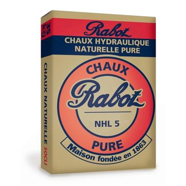 Chaux hydraulique naturelle gris-beige - Chaux Rabot NHL 5 - Sac de 35 kg