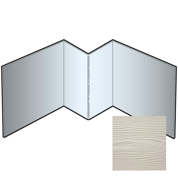 Profil d'angle intérieur pour bardage Cedral Lap - Aluminium laqué Gris C05 - longueur 3 M