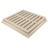 GRILLE DE SOL AVEC CADRE 300 X 300 SABLE