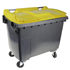 Conteneur Sulo Citybac en PEHD bac gris couvercle jaune 4 roues capacité 660 litres