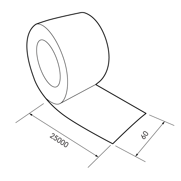 Bande d'étanchéité adhésive simple-face pour pare-pluie sous bardage claire voie - Ubbink - rouleau 60 mm x 25 ml