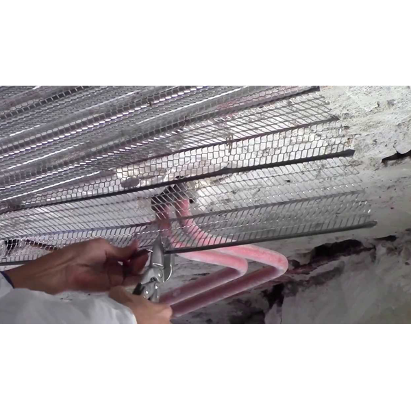 Lattis métallique nervuré Nerplac - sans papier - 2.50 x 0.60 m - épaisseur 0.32 mm