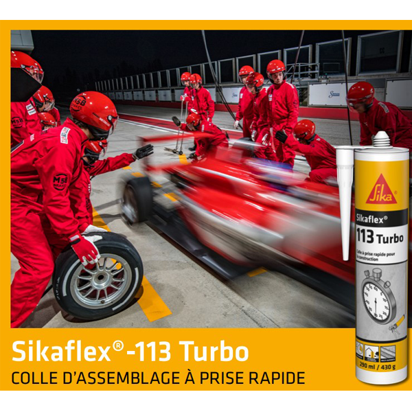 Colle à prise rapide Sikaflex 113 Turbo Blanc Cartouche de 290 ml