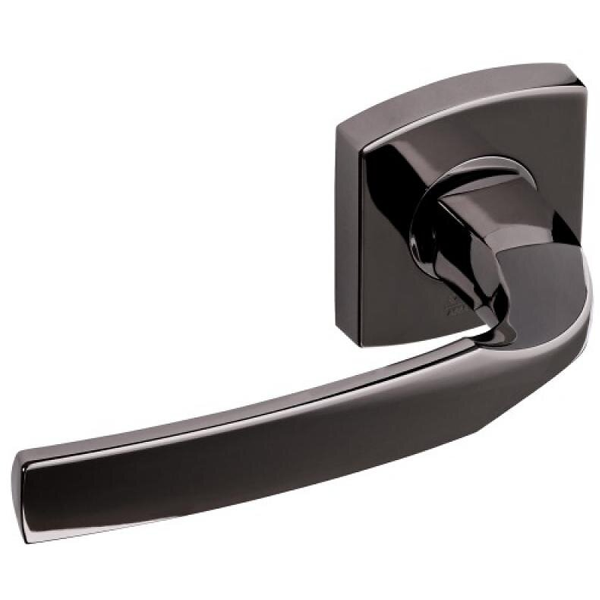 Poignée de porte à bec de cane sur rosace Vachette Artis - diamant noir - béquille double de carré 7 mm