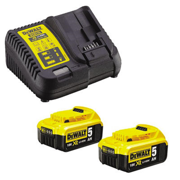 Pack de démarrage Dewalt DCB115P2 - 2 Batteries XR 18V 5 AH Li-Ion + Chargeur