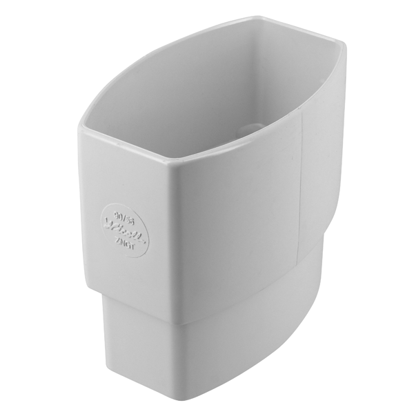 Manchette mâle/femelle pour tube de descente ovoïde 90x56 - Blanc