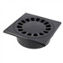 Siphon de cour carré 15 x 15 cm avec emboîture extérieure verticale - USC504 Nicoll - PVC Gris anthracite