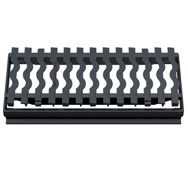 Grille avaloir en fonte avec cadre renforcé C250 PMR - 768 x 320 mm - ouverture libre 750 x 245 mm