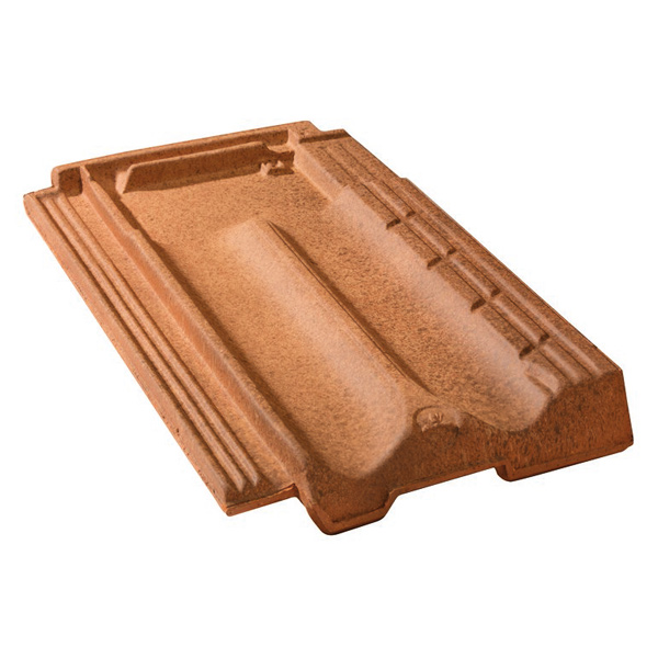 Tuile Marseille Héritage en terre cuite - BMI Monier - grand moule à faible relief - 43,3 x 26 cm - Valmagne cuivre