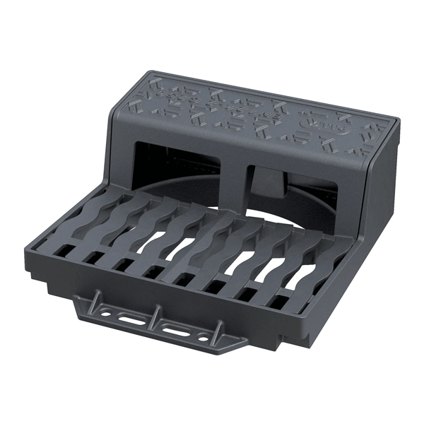 Avaloir à grille C250 en fonte ductile Profil T pour collecte eaux pluviales en bordure de voirie - 510 x 600 mm