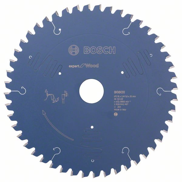 Lame scie circulaire bois Bosch Expert for Wood 216x30x2,4 mm 48 dents