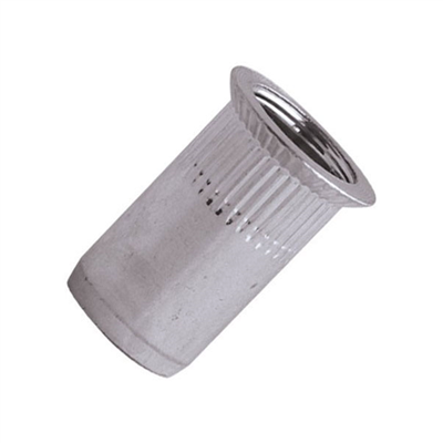 Écrou aveugle cranté tête fraisée à 90° aluminium diamètre 8 mm longueur 19.0 mm - boîte de 100