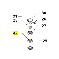 Roulement de cuve Obra 30211 pour bétonnières 360 L et 360 L EVO