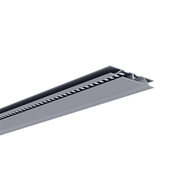 Profilé de ventilation dissimulé pour lambris PVC sous toiture - Longueur 4,00 M - Gris