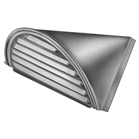 Chatière demi-ronde traditionnelle pour couverture en zinc VMZINC QCH4R - aspect Quartz-Zinc