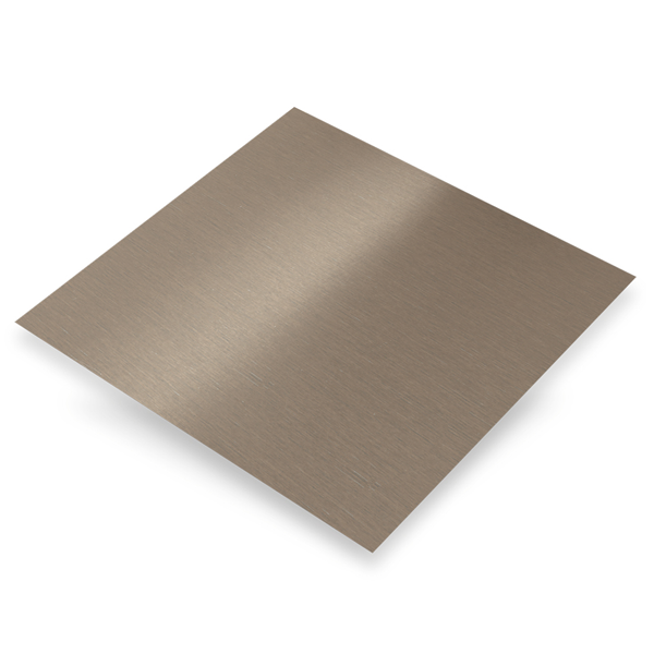 Plaque en aluminium anodisé lisse cuivre rose brossé - 500 x 250 mm - épaisseur 0.5 mm CQFD 2015-3455