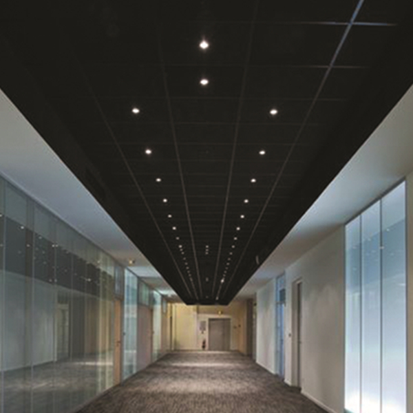 Dalle faux plafond noir 60,0 CM x 60,0 CM - Tonga A 22 - Bords droits - ép. 22 mm