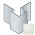 Profil d'angle extérieur asymétrique pour bardage Cedral Lap - Aluminium laqué Argent C51 - longueur 3,00 M