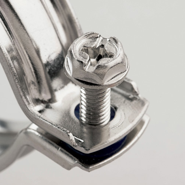 Collier support non isolé acier inox - Erico - Tige M8/M10 - Tuyaux Ø 19-23 mm - Boîte de 100