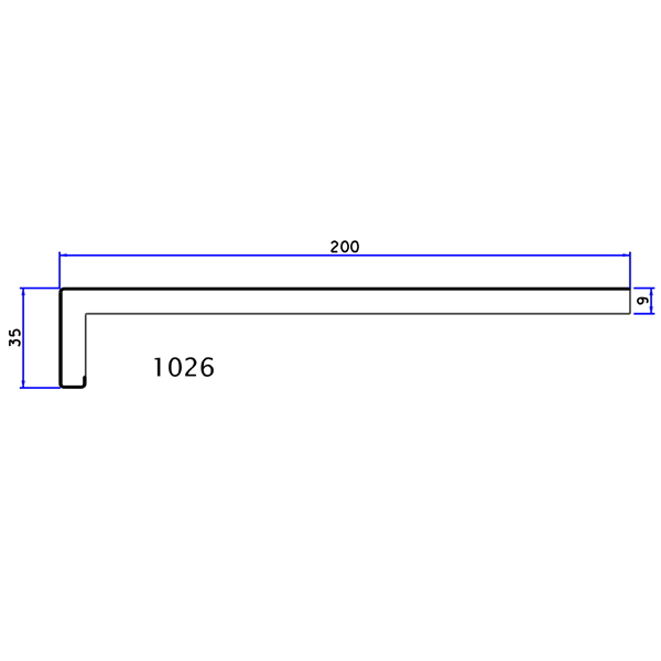 Bandeau de rive PVC en équerre pour toiture Deceuninck - blanc - 200,00 MM x 6,00 M