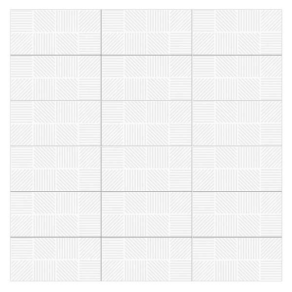 Faïence salle de bain en grès cérame émaillé - Memphis blanc brillant à relief - 60,0 CM x 31,6 CM - ép. 9,50 MM