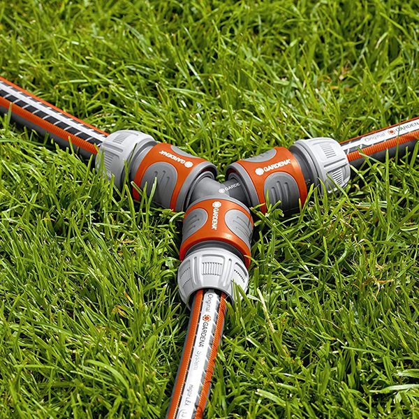 Raccord automatique de dérivation en Y pour 3 tuyaux arrosage - Plastique résistant - Gardena