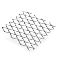 Grille métal déployé aluminium brut - mailles 16 x 8 mm - 500 x 500 mm - épaisseur 0.8 mm