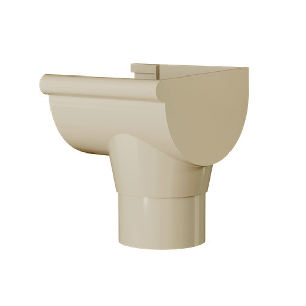 Naissance droite à coller MEP 25NDC pour gouttière GD25 et tuyau de descente de 80 mm - PVC Sable