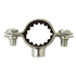Collier isophonique simple - Fixation tuyauterie - acier zingué blanc - M7 x 150 - Ø14 mm - Boîte de 100