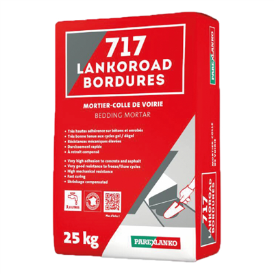 Mortier-colle de voirie à retrait compensé LANKOROAD BORDURES 717 - Sac de 25 KG