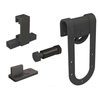 Système coulissant droit sur fer plat ROCDESIGN TYPE B pour portes bois jusqu'à 120 kg