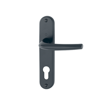 Poignée de porte clé en I - San Diego Hoppe alu noir mat - porte de 40-46 mm carré 7 mm