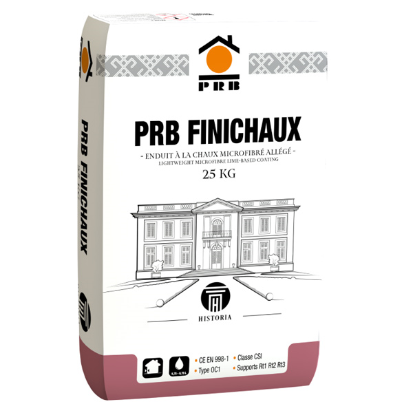 Enduit FINICHAUX monocouche allégé à la chaux grain moyen - Ton pierre (015) - Sac de 25 KG