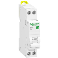 Disjoncteur modulaire 1P+N Schneider Resi9 D25 - peignable - courbe D pour moteurs - 25A - 230 V