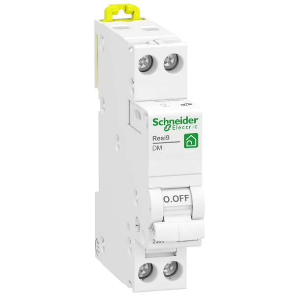 Disjoncteur modulaire 1P+N Schneider Resi9 D25 - peignable - courbe D pour moteurs - 25A - 230 V