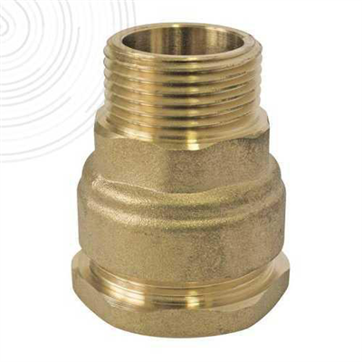 Raccord laiton droit SUMO pour tube PE Ø50 mm - Mâle 1"1/2