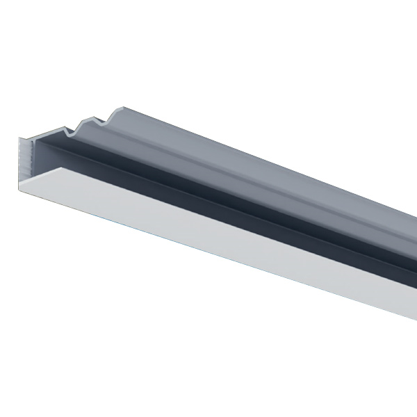 Profilé de finition mouluré pour lambris sous toiture PVC blanc - Clipsable en 2 parties - Fixation sur liteaux - Longueur 4,00 M