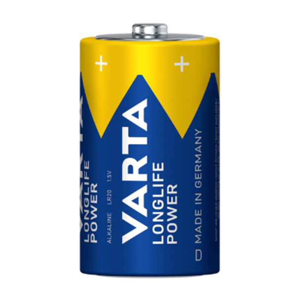 Pile LR20 Longlife Power D Varta - Tension 1,5 V - Lot de 2 piles