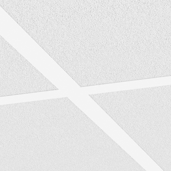 Dalle faux plafond 60,0 CM x 60,0 CM pour ossature T24 - Ecophon Hygiene Clinic A - Bords droits enduits - ép. 15,00 MM