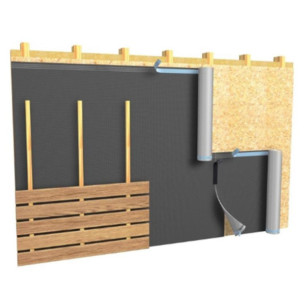 Pare-pluie Delta Fassade spécial claire-voie et bardages ajourés rouleau de 1.50 x 50 m