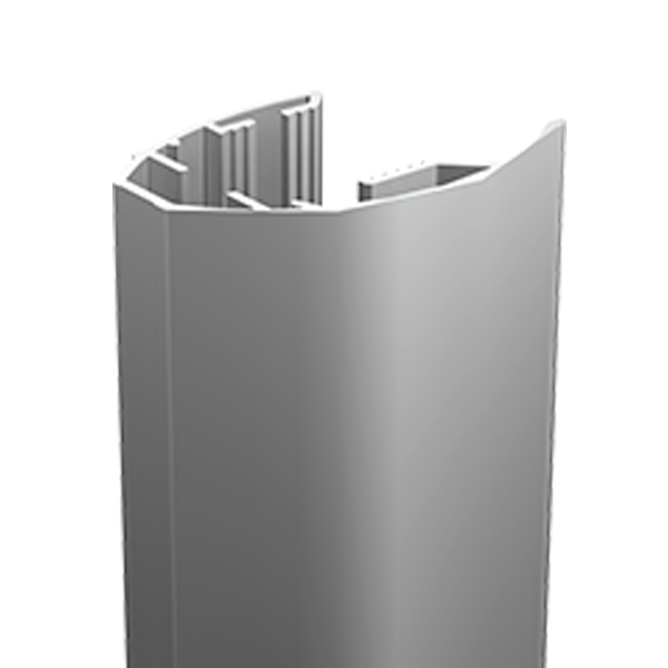 Set de 2 poignée 19 mm en aluminium anodisé de 2,8 m forme G