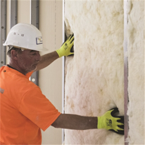 Rouleau laine de verre acoustique pour cloisons - Par Phonic Isover - R=1,10 m².K/W - 2 lés de 6,50 M x 0,60 M - ép. 45 MM