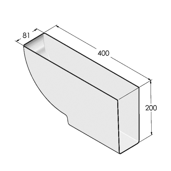Protège panne Relief avec aérateurs pour charpente traditionnelle - Larg. 81 MM x Haut. 200,00 MM - Long. 400,0 MM - Blanc
