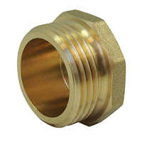 Bouchon obturateur mâle 1"1/2 en laiton à tête hexagonale