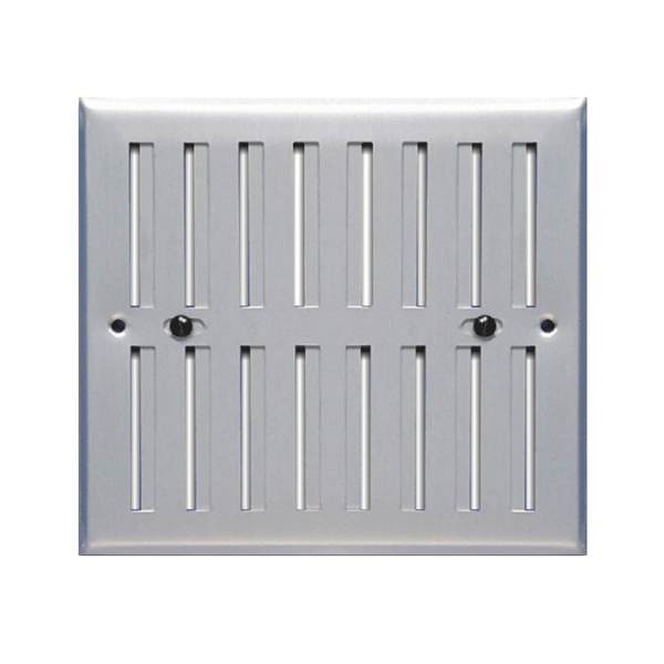 Grille d'aération réglable d'intérieur - 130  x 168 mm - Aluminium anodisé - Autogyre