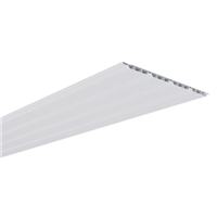 Lambris PVC de sous toiture Blanc - 4 frises alvéolaires - 250 MM x 10,00 MM - Long. 4,00 M